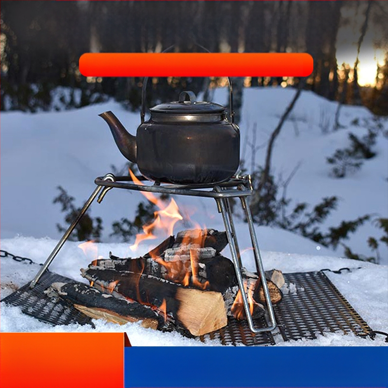 Сгъваема триподна триъгълна поставка за готвене на открито – Желязо, 875 г, модел JNHIS001, за 1–2 човека