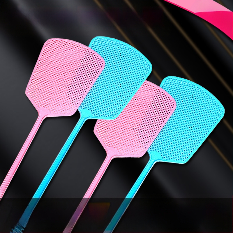 Plastikinė musių mentele su ilga rankena, paprastas dizainas, netoksiška, be kvapo, pritaikomas