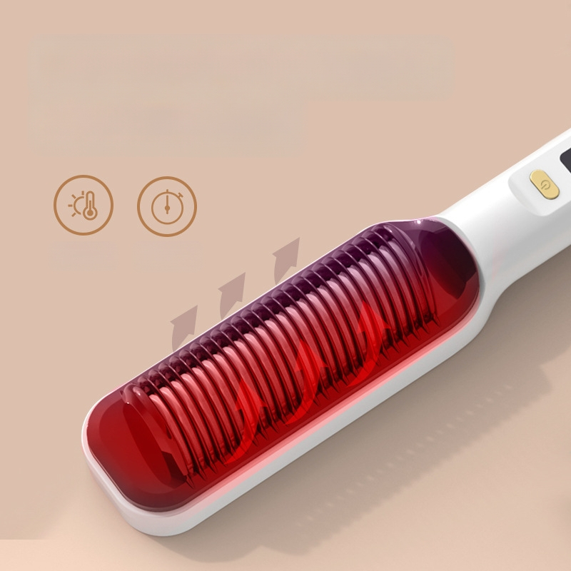Plaukų tiesinimo šukos su titanio-turmalino danga, neigiamų jonų technologija, 15 lygių temperatūros reguliavimas, 45W 220V (laidas)