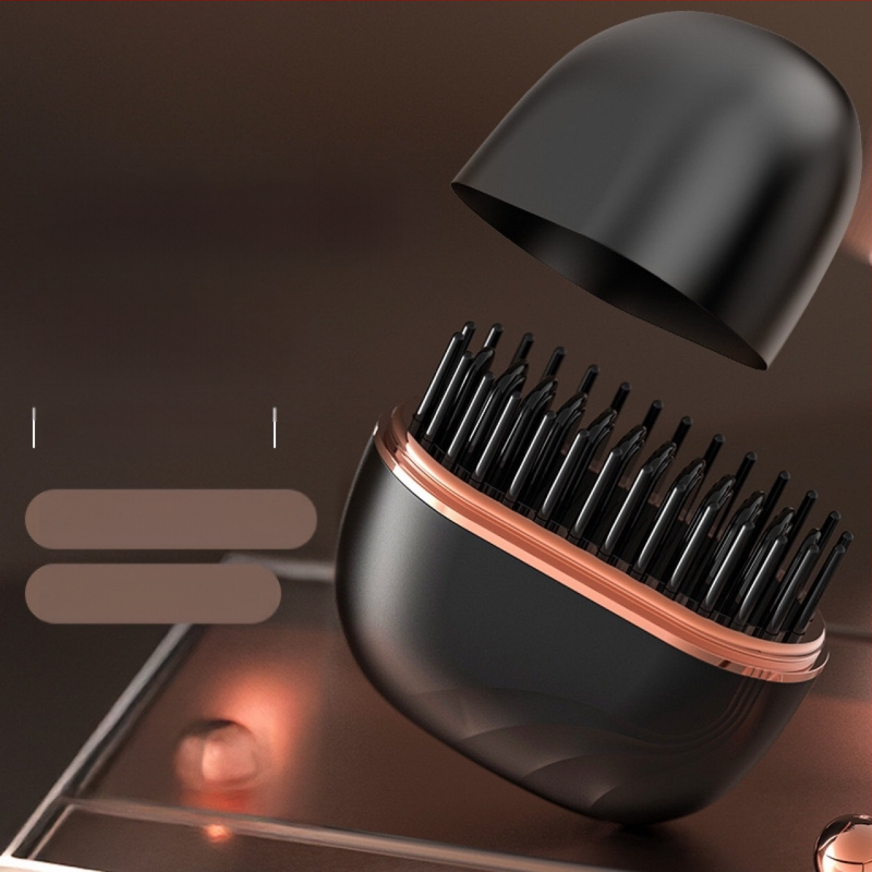 Mini belaidė plaukų tiesinimo šukos – nešiojamos, dviguba funkcija tiesinimui ir garbanoms, keraminė šiluma, 25W, stilizavimas per 3–5 minutes