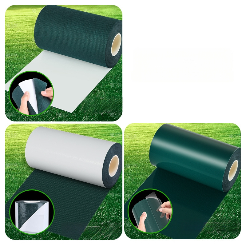 Bandă de îmbinare gazon artificial – bază nețesută, adeziv top-melt, vâscozitate ridicată, nucleu din carton