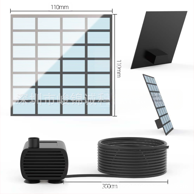 Išorinis saulės fontanas: keturkampė plūduriuojanti vandens siurblys, akmeninis baseinas, sodo paukščių vonia purkštuvs — modelio purškimas, kilmė: Shenzhen