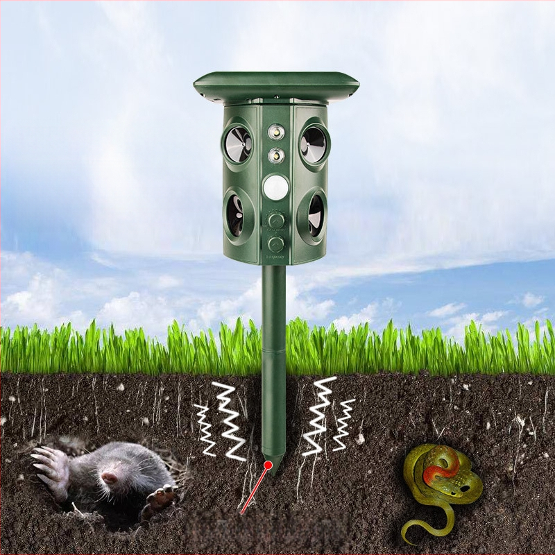 Kültéri állatriasztó - 12V, 5W, ultrahangos tartomány 13,5–45,5 kHz, modell 669A, oszlopos kialakítás