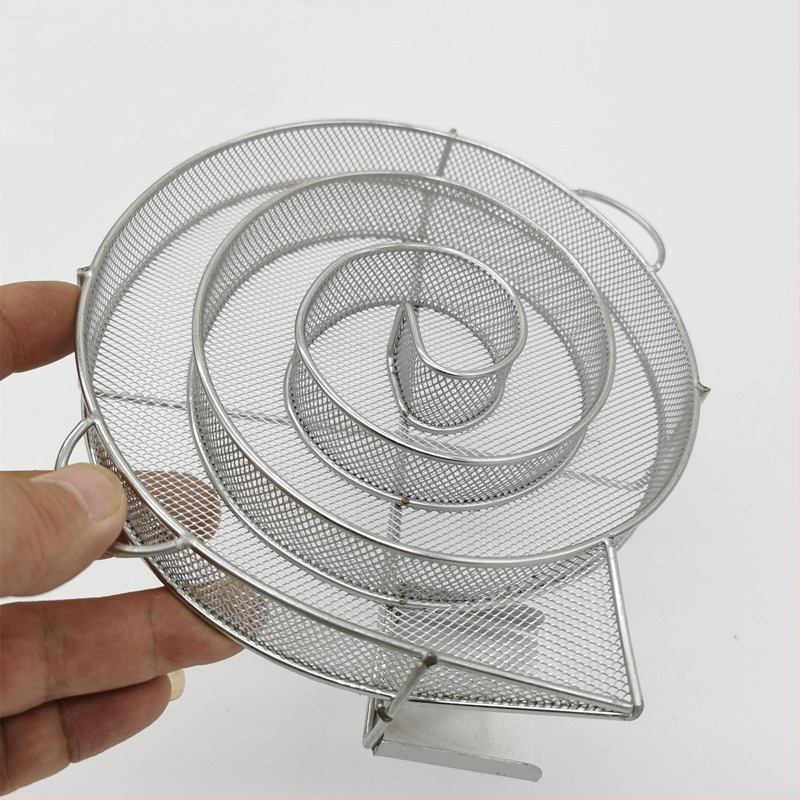 Nerūdijančio plieno apvalus dūminimo tinklo krepšelis BBQ — poliruotas paviršius, svoris 0,35–260 g, kilmė Hebei