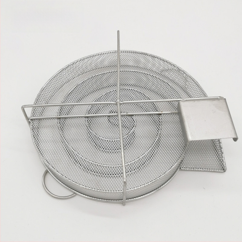 Nerūdijančio plieno apvalus dūminimo tinklo krepšelis BBQ — poliruotas paviršius, svoris 0,35–260 g, kilmė Hebei