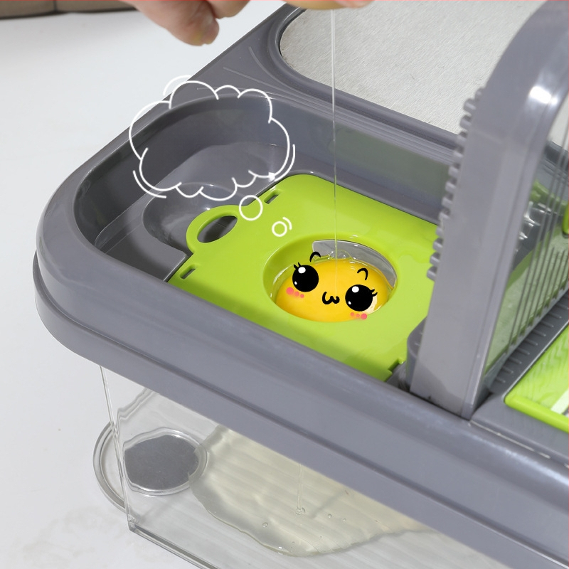 Daugiafunkcinis daržovių pjaustytuvas su rankos apsauga, 22 dalių rinkinys, plastikinis virtuvės įrankis