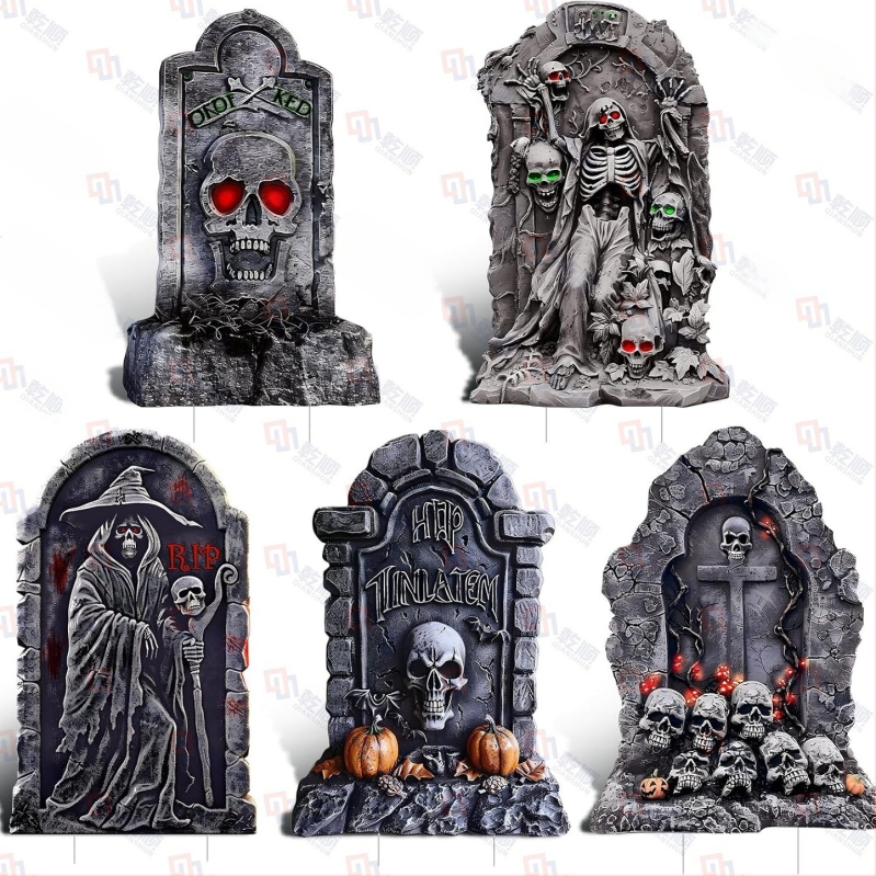 Σήμα αυλής σε σχήμα τάφου για Χάλοουίν, αδιάβροχο, ανθεκτικό στην υγρασία, UV-ανθεκτικό
