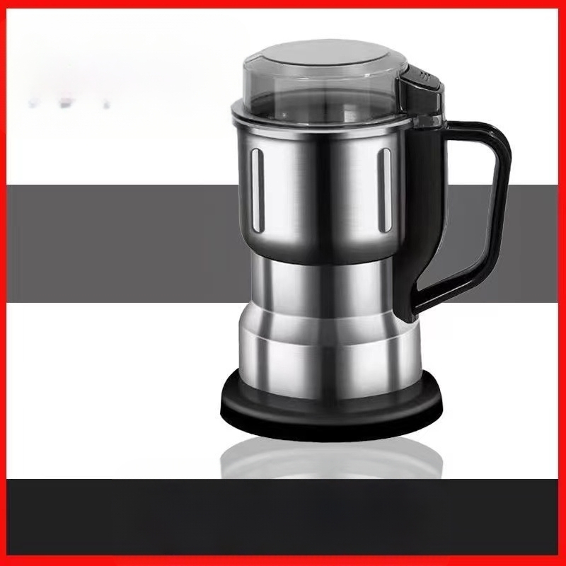 Домашна компактна мелница за зърна и билки, стоманено тяло и съд, капацитет 1–3 л, 30 000–39 999 об/мин, 3 скорости, управление с бутон, 6+ ножове