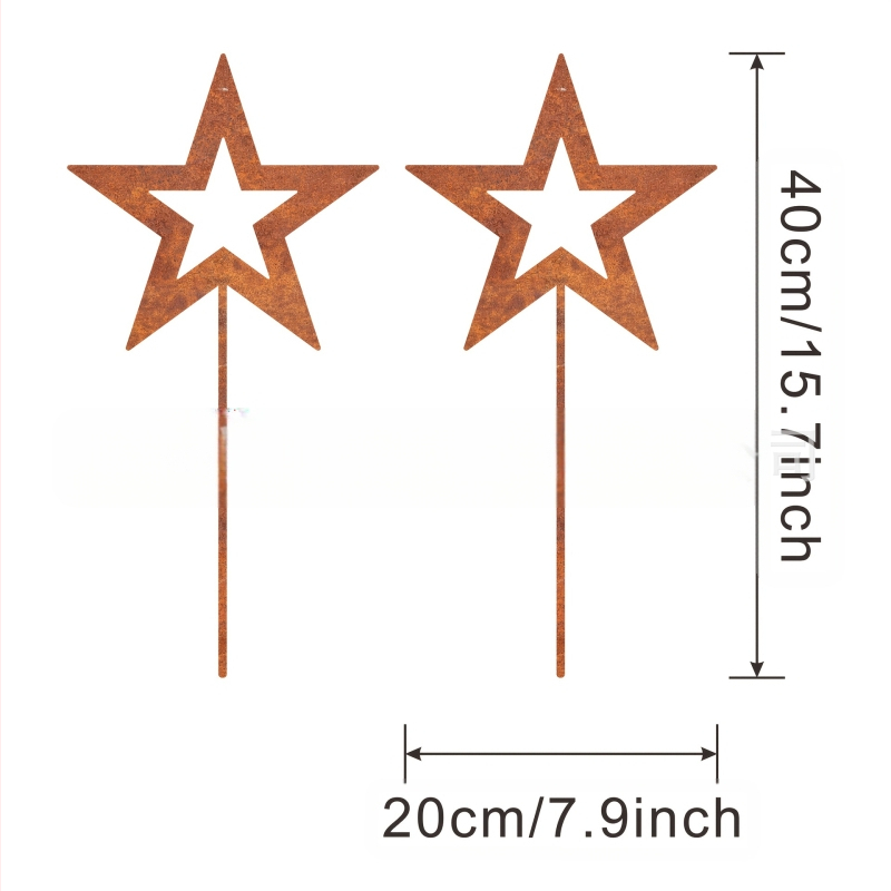 Железна триизмерна петолъчкова звезда–скулптура (Материал: Железо; Марка: Dongyang Crafts; Стил: Модерно изкуство; Категория: Геометрия; Опаковка: PP торба)