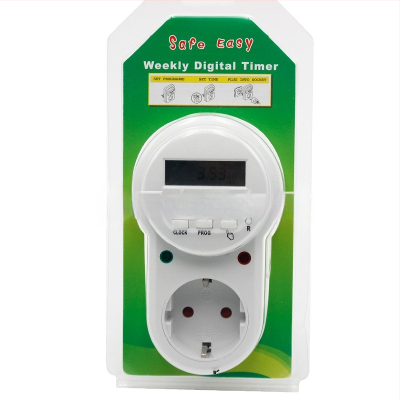 Cier taimeru kontaktligzda, taimerfunkcija, darba temperatūras diapazons no -10 °C līdz +55 °C