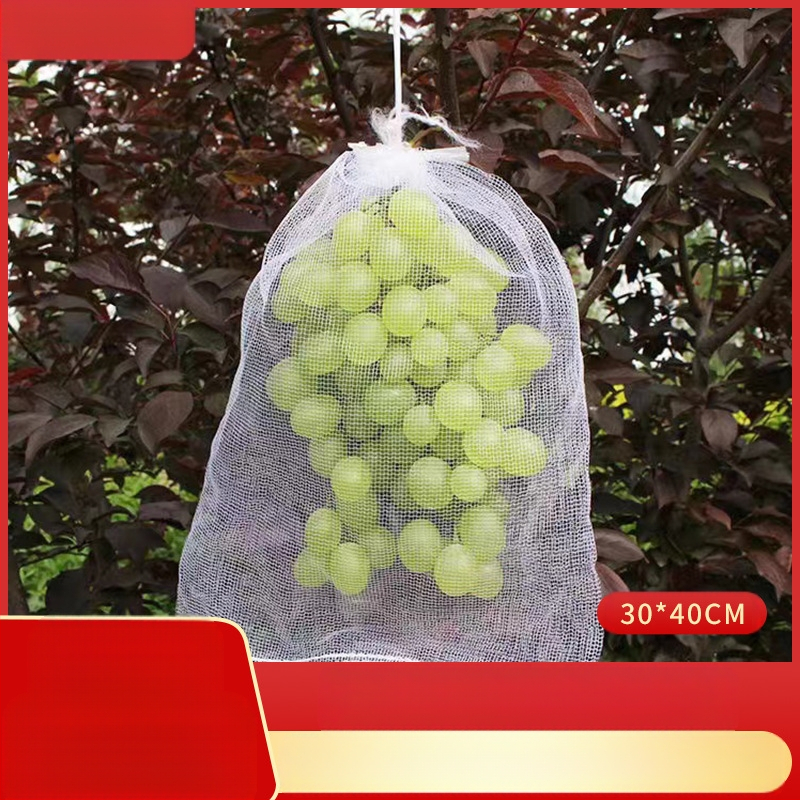 Vaisių tinklo maišelis iš PE, storintas, su savarankiškai užsidarančiu užsegimu, maisto naudojimui