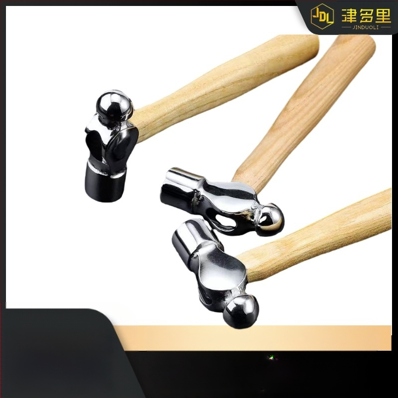 Apvalios galvos plaktukas su chromu dengta galva, medinė rankena, 0,2 kg, atsparus sprogimams ir smūgiams