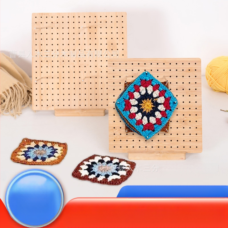 Bambusz- és faanyagból készült horgolótábla, kézzel szőtt kerettel és gyapjúhálóval — modern stílus, működési hőmérséklet 180, márka ER5356