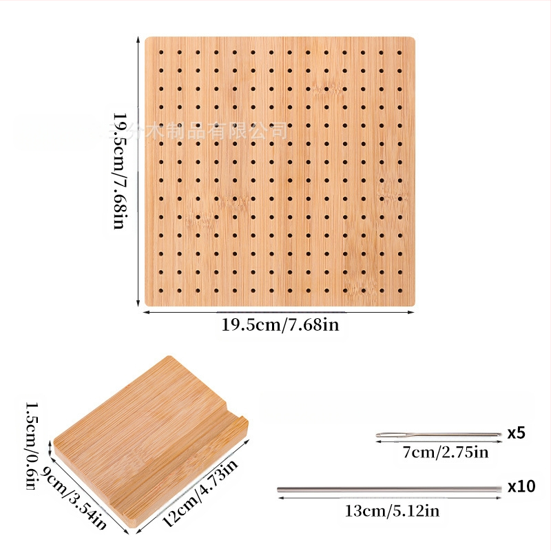 Bambusz- és faanyagból készült horgolótábla, kézzel szőtt kerettel és gyapjúhálóval — modern stílus, működési hőmérséklet 180, márka ER5356