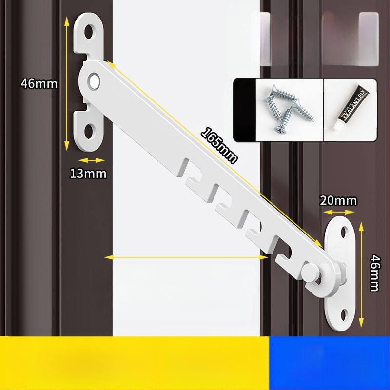 Αντινεμικός περιοριστής παραθύρων – παιδική ασφάλεια, για άνοιγμα μέσα/έξω, κλιπ-άγκιστρο, χωρίς διάτρηση, μοντέλο CHXWQ-001