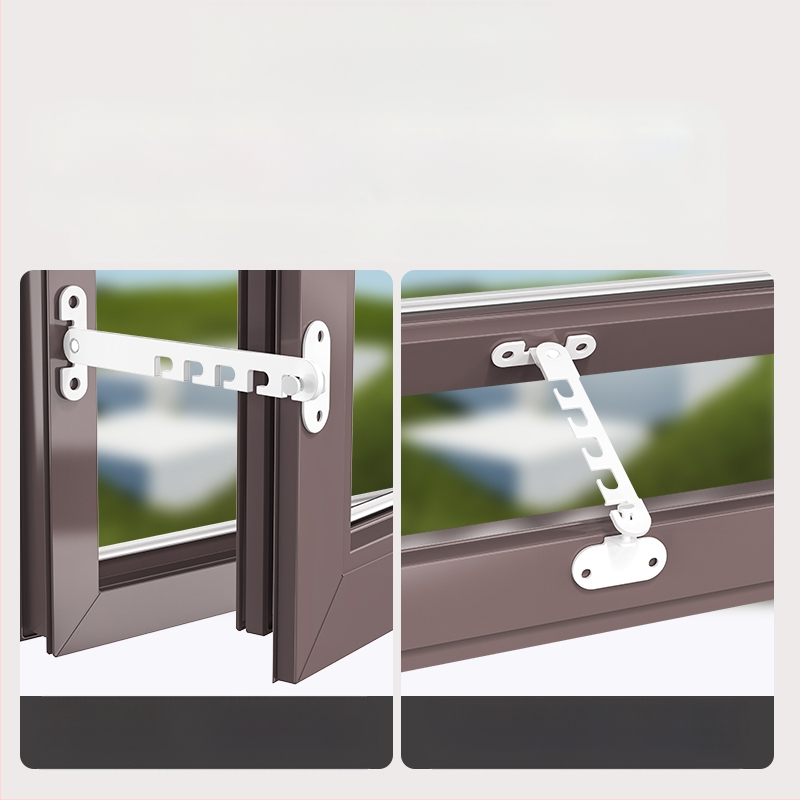 Αντινεμικός περιοριστής παραθύρων – παιδική ασφάλεια, για άνοιγμα μέσα/έξω, κλιπ-άγκιστρο, χωρίς διάτρηση, μοντέλο CHXWQ-001