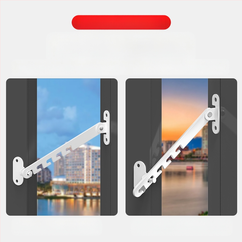 Αντινεμικός περιοριστής παραθύρων – παιδική ασφάλεια, για άνοιγμα μέσα/έξω, κλιπ-άγκιστρο, χωρίς διάτρηση, μοντέλο CHXWQ-001