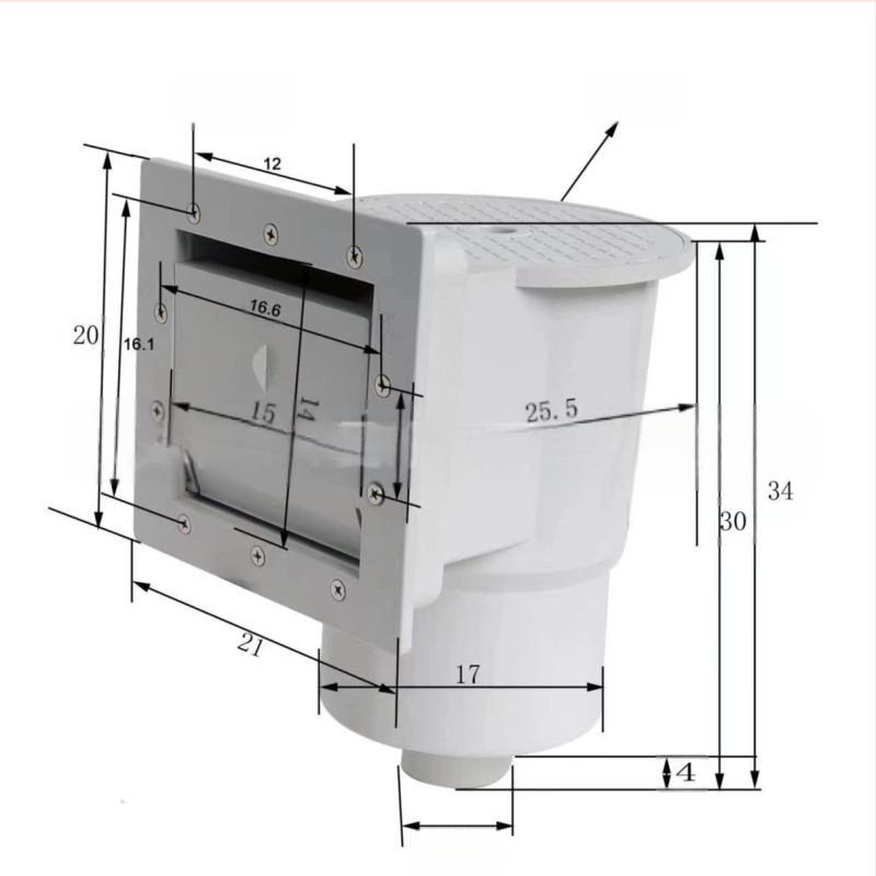 Aquaman плувен стенен скимер за листа с тясно гърло