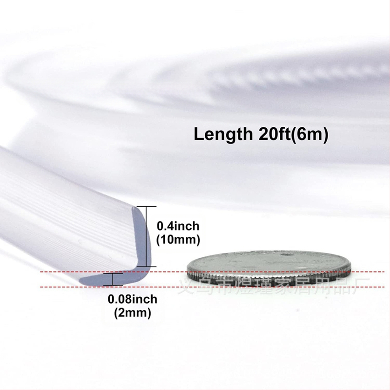 Μαλακά Διαφανή Προστατευτικά Γωνίας Τραπεζιού για Παιδιά - Χωρίς Οσμή, Ορθογώνια Γωνία, Σετ 50 τεμάχια