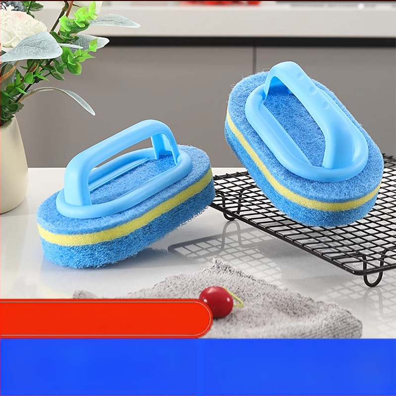 Fogantyús tisztítóecset szivaccsal, vastagított kivitelben edényekhez és tálakhoz - anyag: szivacs; súly: 0,036 kg