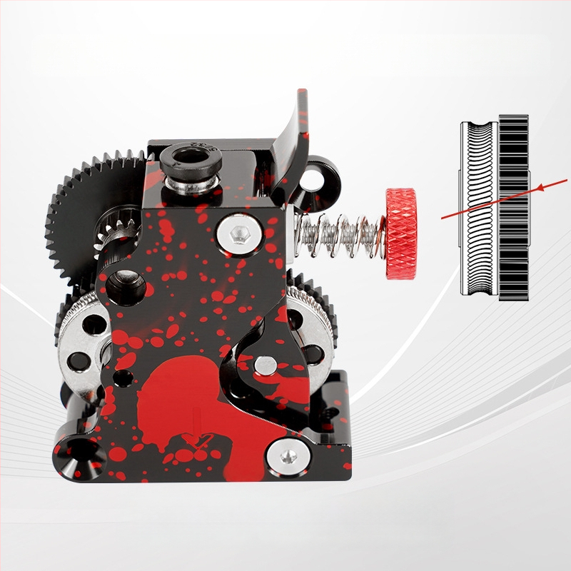 3D nyomtató extruder HGX, teljes fém, spirálfogaskerék, dupla fogaskerék, edzett acél