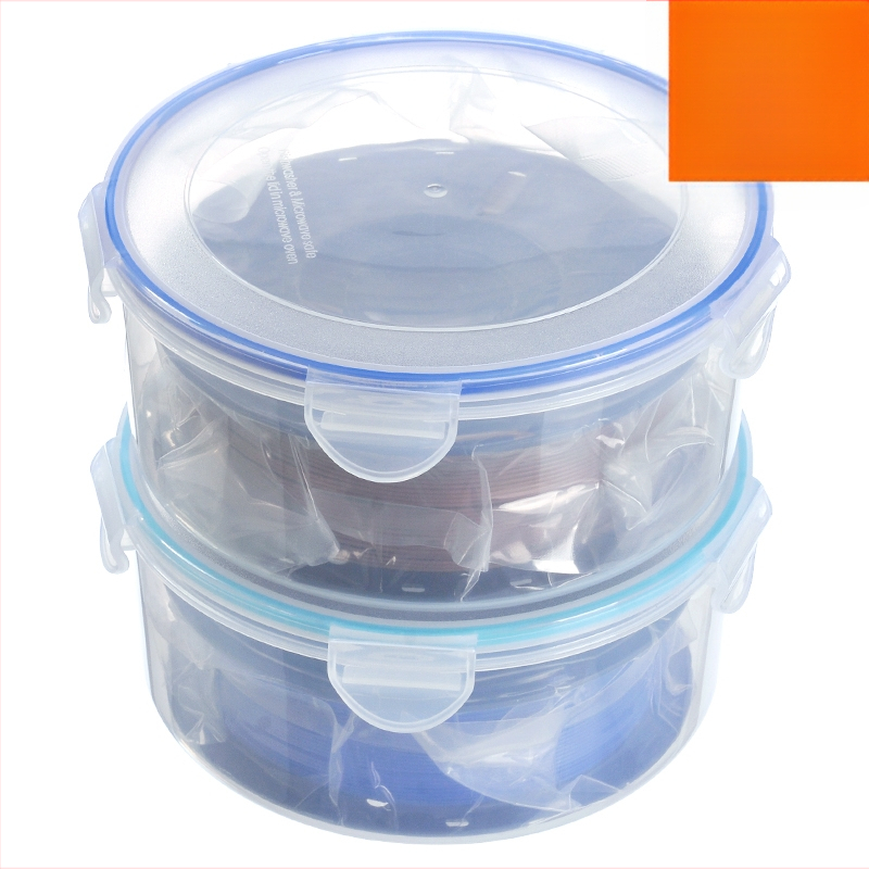 Κυκλική σφραγισμένη θήκη αποθήκευσης για νημάτια 3D εκτύπωσης, πλαστικό, ασφαλής στο φούρνο μικροκυμάτων, χωρητικότητα κάτω από 300 ml