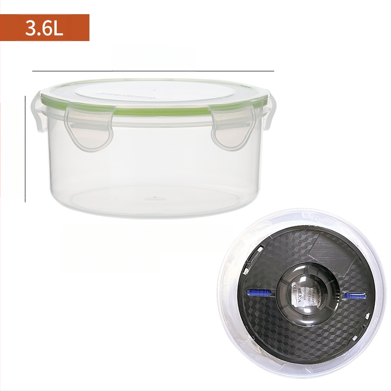 Κυκλική σφραγισμένη θήκη αποθήκευσης για νημάτια 3D εκτύπωσης, πλαστικό, ασφαλής στο φούρνο μικροκυμάτων, χωρητικότητα κάτω από 300 ml