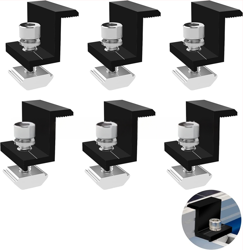 Saulės fotovoltinių laikiklių spaudimo blokų rinkinys | aliuminio lydinys | mašininis štampavimas | pramonės standartas | Ai Neng Chuang Valley