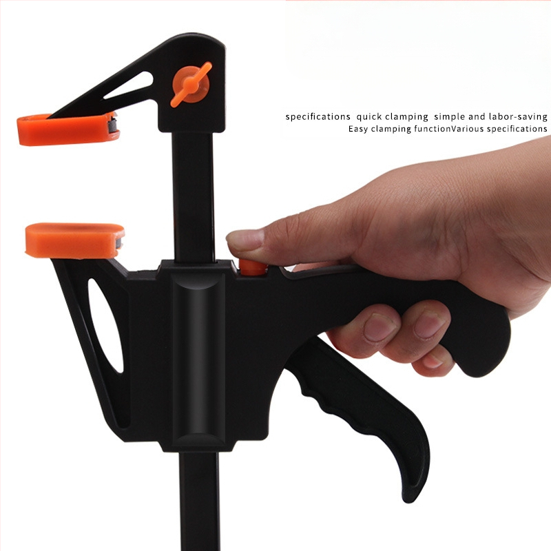 F-típusú asztalos szorító deszkák rögzítéséhez, állítható, magas széntartalmú acélból, 0,5 kg