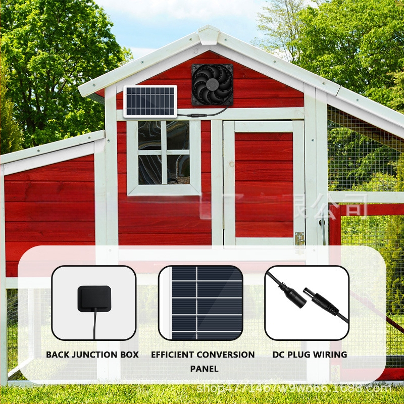 Соларен панел за външно ползване с вентилатор за охлаждане на домашни любимци (CE ROSH сертифициран; Photocell; Not Imported)