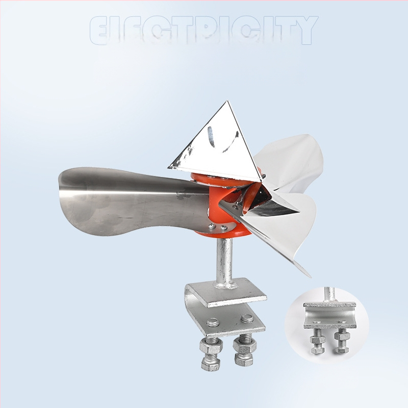 Неръждаема стомана ветро-задвижван репелент за птици за железопътни линии и овощни градини, рефлективен въртящ се ветропоказател за високо напрежение