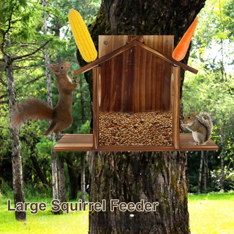 Ξύλινο εξωτερικό φωλιά σκίουρου – κρεμαστός τροφοδότης και διακοσμητικό ξύλινο σπιτάκι για ενυδρείο (Υλικό: Ξύλο; Μάρκα: Independent; Κατάλληλο για: ενυδρείο; Εισαγωγή: Όχι)