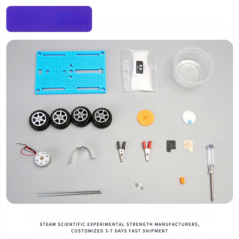 Kit DIY mașină alimentată cu apă sărată pentru educație STEAM, fizică pentru învățământul primar și gimnazial, componente din plastic, vârsta 7-14 ani