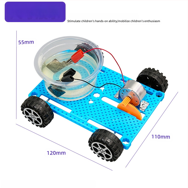 Kit DIY mașină alimentată cu apă sărată pentru educație STEAM, fizică pentru învățământul primar și gimnazial, componente din plastic, vârsta 7-14 ani