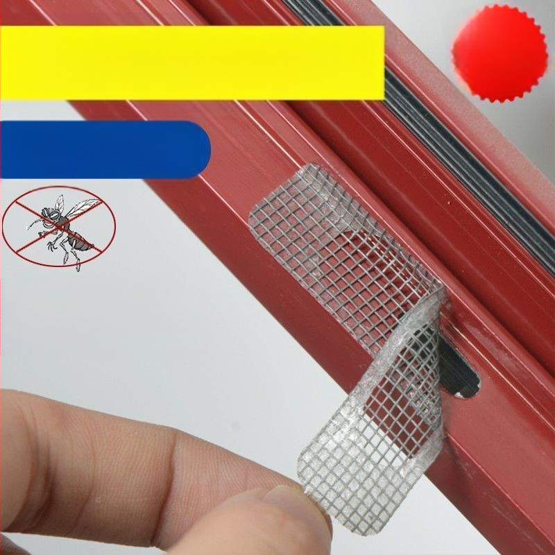 Aliuminio lydinio langų drenažo skylės pleistras – prieš uodus, langų tinklelio remontui, daugkartiniam naudojimui