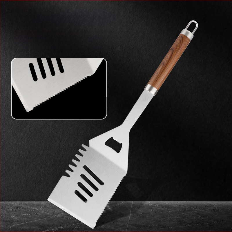 Nerūdijančio plieno grilio rinkinys aliuminio dėžutėje, 24 dalys, įskaitant pirštines, peilį, šepetėlį ir šakutę