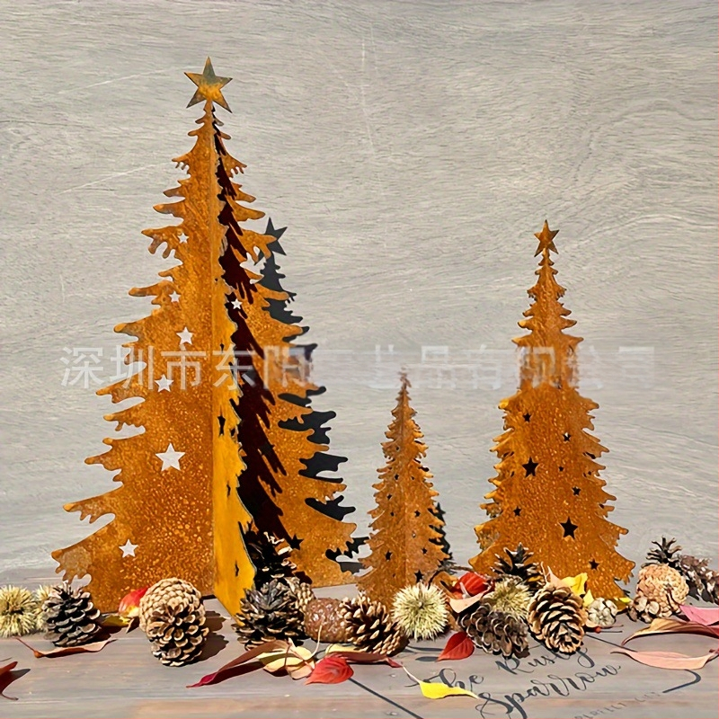 Kovácsoltvas rozsdás karácsonyfa, karácsonyi dekoráció, Anyag: Vas; Kategória: Karácsonyfák; IP védelem: Nincs