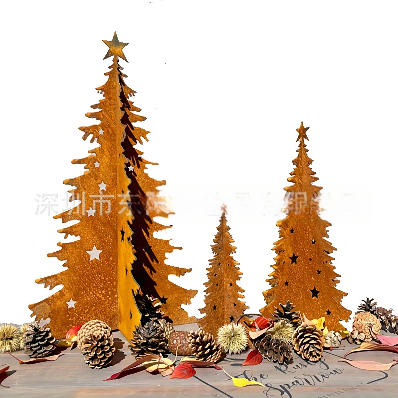 Kovácsoltvas rozsdás karácsonyfa, karácsonyi dekoráció, Anyag: Vas; Kategória: Karácsonyfák; IP védelem: Nincs