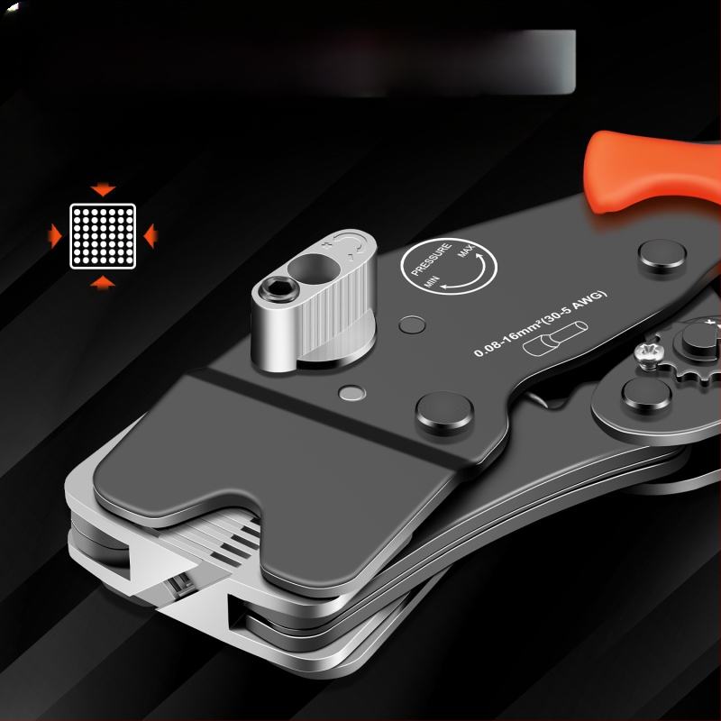 SANJIANG Krimpavimo replės VE vamzdiniams terminalams su iš anksto izoliuotais pin terminalais, specialus krimpavimas vamzdiniams terminalams, aukštos anglies plienas, svoris 0.52