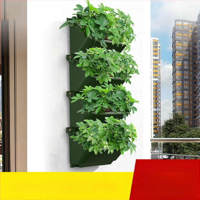 Sieninis gėlių vazonas iš perdirbtos plastikos; kvėpuojantis, atsparus korozijai ir tvirtas; gamintas injekciniu formavimu