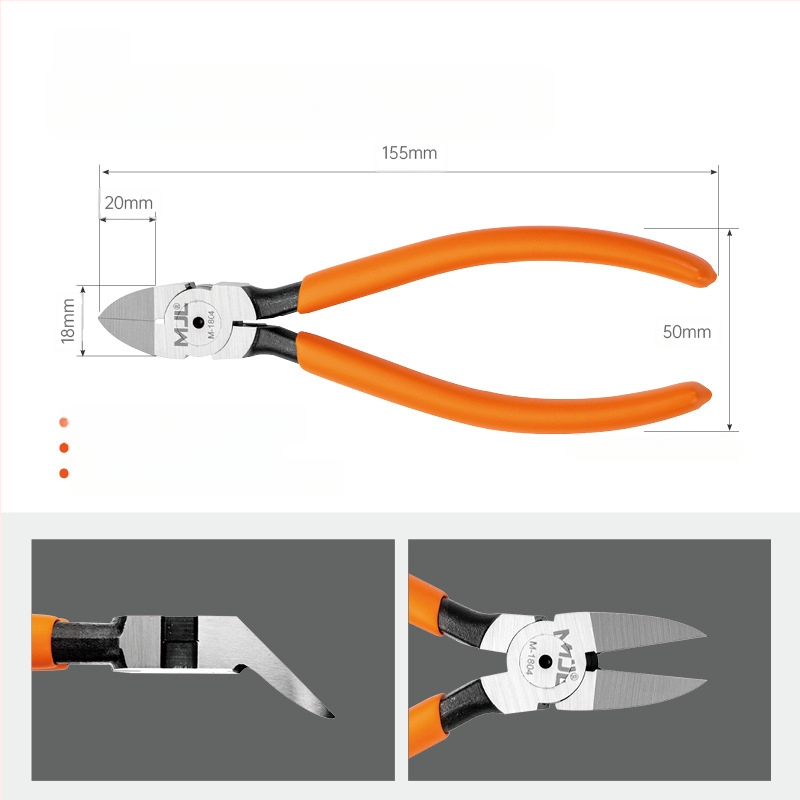Meijialong Ipari osztályú 90° víznyílás fogó, 45° és derékszögű változatokkal | Króm-vanádium acél CR-V | Hőkezelés 42–50 HRC | Vágó él 54–62 HRC | Tömeg 0,11 kg | Rozsdagátló bevonat