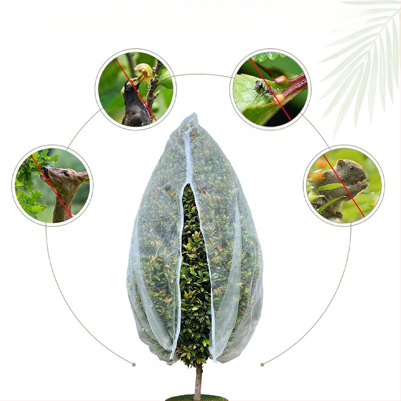 Sodo kenkėjų tinklas su virvele ir užtrauktuku augalams ir vaismedžiams, apsauga nuo uodų ir paukščių — Medžiaga: polietilenas; Vielos skersmuo: 15; Tarnavimo trukmė: 3–5 metai; Ženklas: You luan