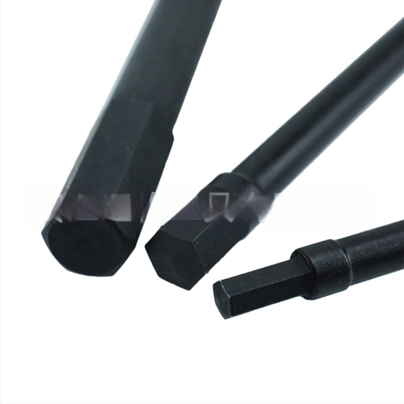 Комплект от 10 метрични шестогранни битове, фосфатирано покритие, S2 сплав, удароустойчиви, тънък профил