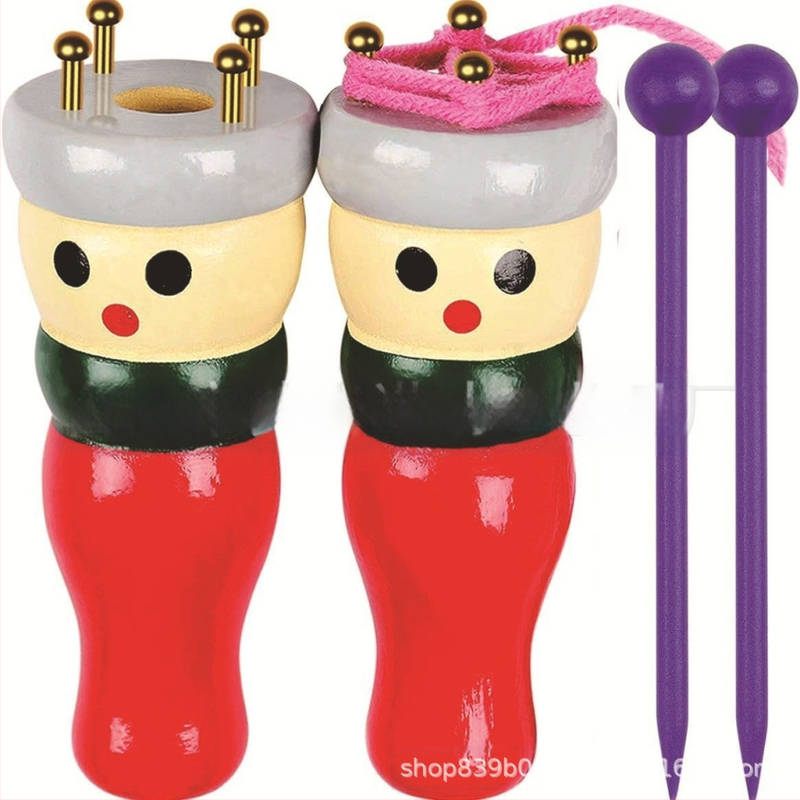 Дървен DIY комплект за ръчно плетене на кукли — Nogong, орнаменти