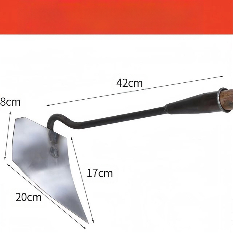 Trikampis kastuvas iš stores mangano plieno žemės ardymui ir griovių kasimui su aštriu galu.