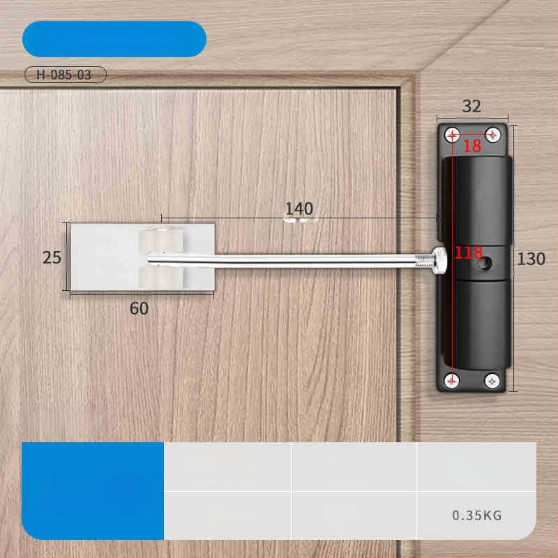 Кръгъл автоматичен затварящ механизъм за врати с тихо затваряне, механизъм за отскок и буфер против сблъсък