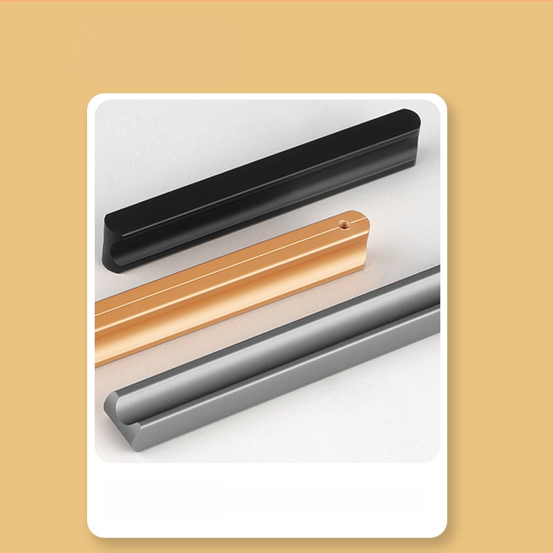 Jingkang Hardware Aliuminio lydinio išplėsta spintos durų rankena drabužių spintoms, modelis 0001