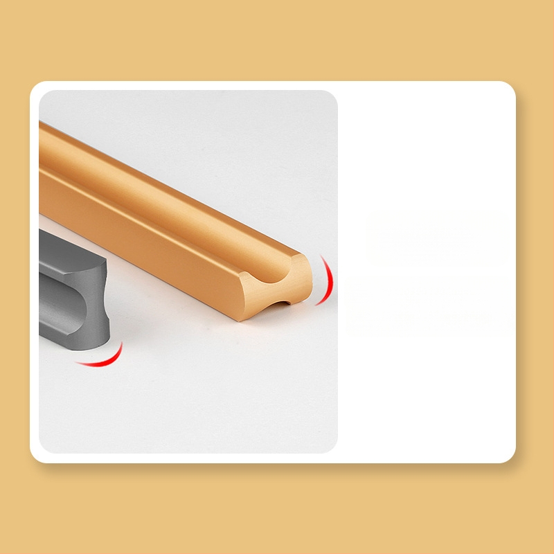 Jingkang Hardware Aliuminio lydinio išplėsta spintos durų rankena drabužių spintoms, modelis 0001