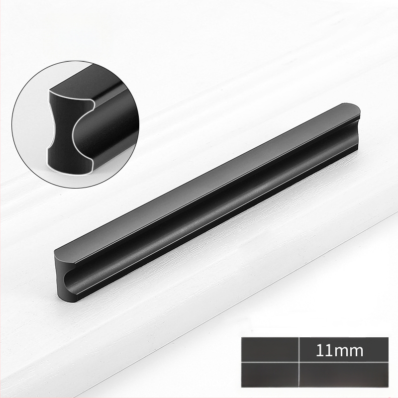 Jingkang Hardware Aliuminio lydinio išplėsta spintos durų rankena drabužių spintoms, modelis 0001