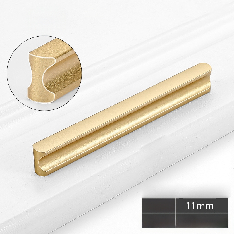 Jingkang Hardware Aliuminio lydinio išplėsta spintos durų rankena drabužių spintoms, modelis 0001